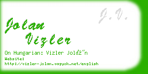 jolan vizler business card